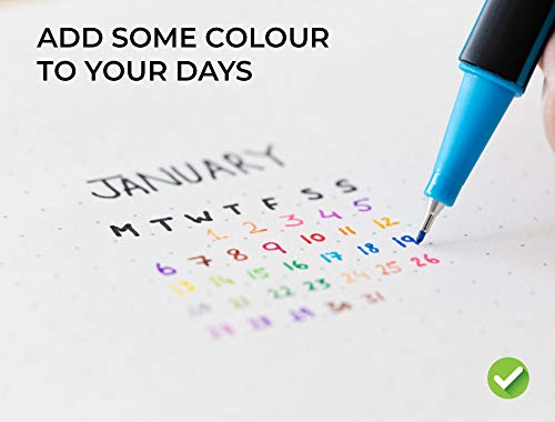 Fineliner Pens for Journaling No Bleed by Scribbles That Matter - 24 Colored Pens - For Bullet Journaling, Note Taking, Writing, Drawing, Sketching and as Bullet Journal Accessories - Thumbnail 4