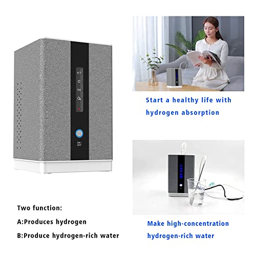 AquaGreen Hydrogen Water Inhalation Machine, 99.99% High Purity H2 Hydrogen Inhaler with 5 Nasal Cannula, Hydrogen-Rich Water Generator, 150ml/min SPE/PEM Ionizer for Home Car Travel - Image 3