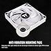 Thermaltake CT140 ARGB Sync PC Cooling Fan White (2-Fan Pack), 5V Motherboard Sync, 16.8 Million Colors 9 Addressable LEDs, 140 mm Hydraulic Bearing Case/Radiator Fan, CL-F154-PL14SW-A