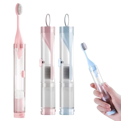 2Pcs Travel Toothbrushes Kit Fold Travel Size