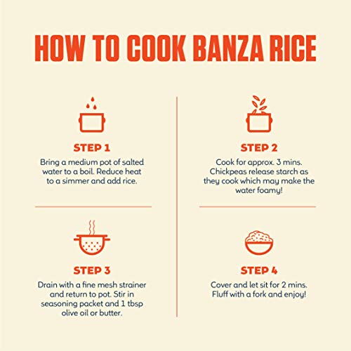 Banza Chickpea Rice, High Protein Low Carb Healthy Rice, Gluten-Free and Vegan, 8oz Bag (Pack of 6) (Garlic Olive Oil) - Thumbnail 4