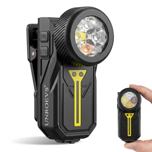 EDC Flashlight Clip-On Light,Rechargeable 600 Lumens Mini Flashlight