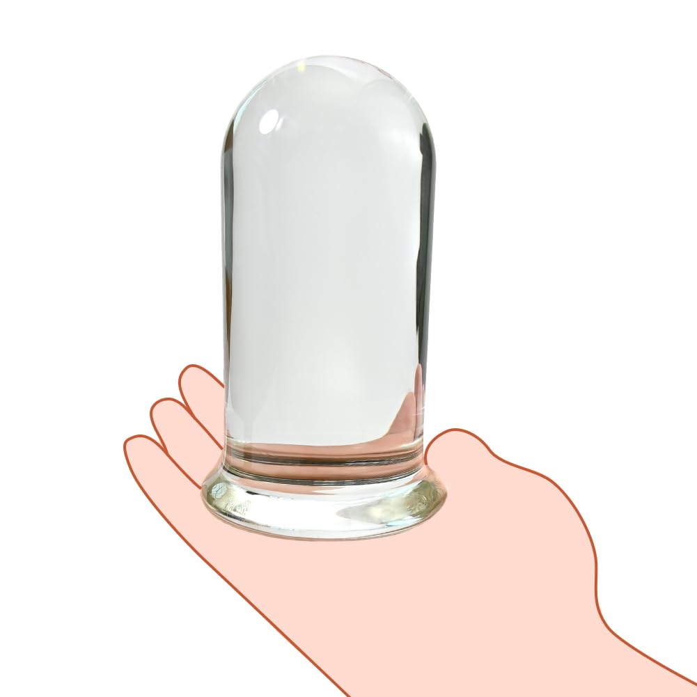 Roluck Consolador de Cristal Buttplug Trainer, Estimulador del Punto G, Roluck Consoladores Anales de Cristal para Mujeres y Hombres Juguetes Sexuales Anal