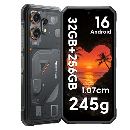 OSCAL MARINE 3 Android 16 Rugged Smartphone, 32GB+ 256/2TB TF,