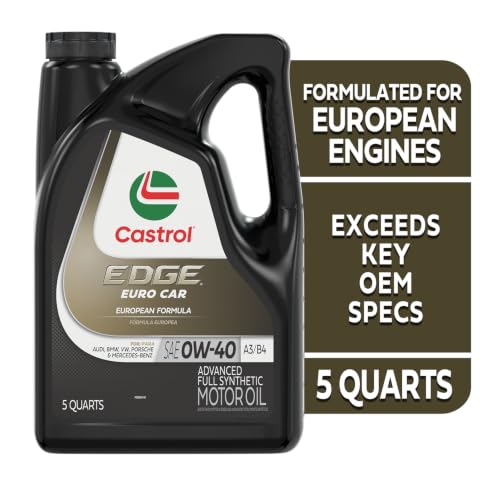 Image of Castrol EDGE Euro 0W-40 A3 /B4 Advanced Full Syn Motor Oil, 5 Qt, 3 Pack