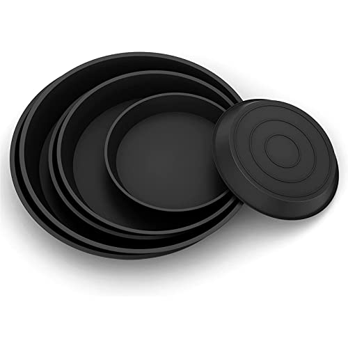 Dunpute 6 Pack Plant Saucer 4 6 8 10 12 14 16 18 20 Inch Plastic Plant Tray, Sturdy And Durable Flower Pot Container Accessories Plant Pot Saucers For Indoor And Outdoor (4 6 8 Inch, Black) #TOP2
