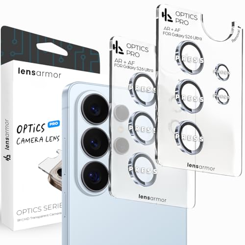 Image of Lensarmor Compatible with Galaxy S26 Ultra Sky Blue Camera Lens Protector (2 Pack) - Premium 9H Tempered Glass, Military-Grade Protection, Ultra-Clear Transparency & Case-Friendly Design