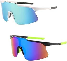 Kit 2 Óculos de Sol Ciclismo Masculino Feminino Espelhado