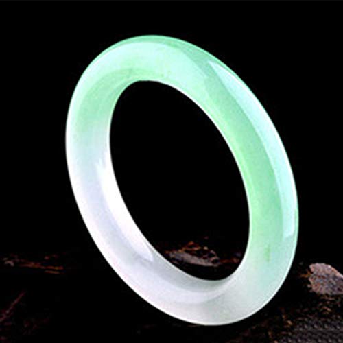 Bracelet en jade vert véritable glace flottante avec boîte à bijoux