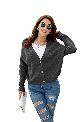 Image of TASAMO Womens Cardigan Sweaters 2026 Fall Cropped Lightweight Sweater