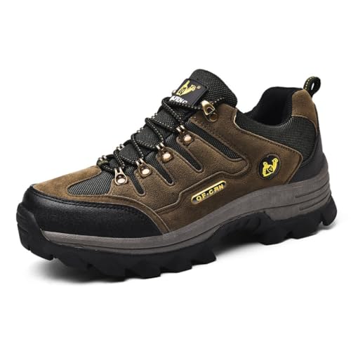 Women's Hiking Boots Men's Waterproof Walking Shoes Low Rise Breathable Trekking & Hiking Footwear Outdoor Backpacking Camping Trails Shoes (Dark