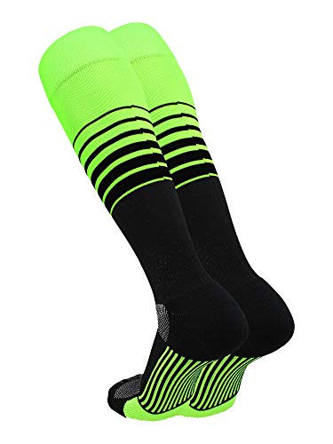 Image of TCK Elite Breaker Striped Socks | Over-the-Calf Soccer Baseball Softball Socks | Extra Stretch for Shin Guards | USA Made