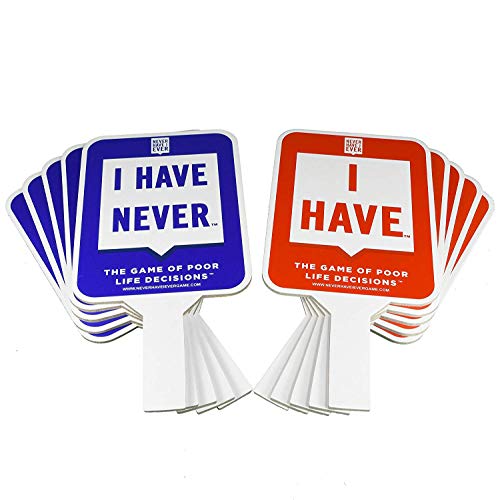 Never I Have Ever Paddles, Set of 10