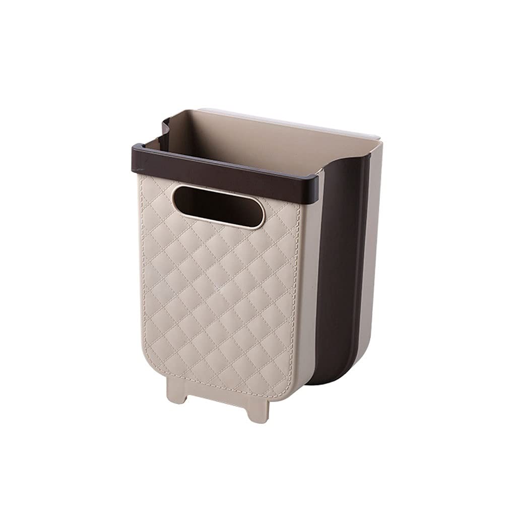 Corbeille de cuisine suspendue 10L et petite poubelle pliante sous bureau