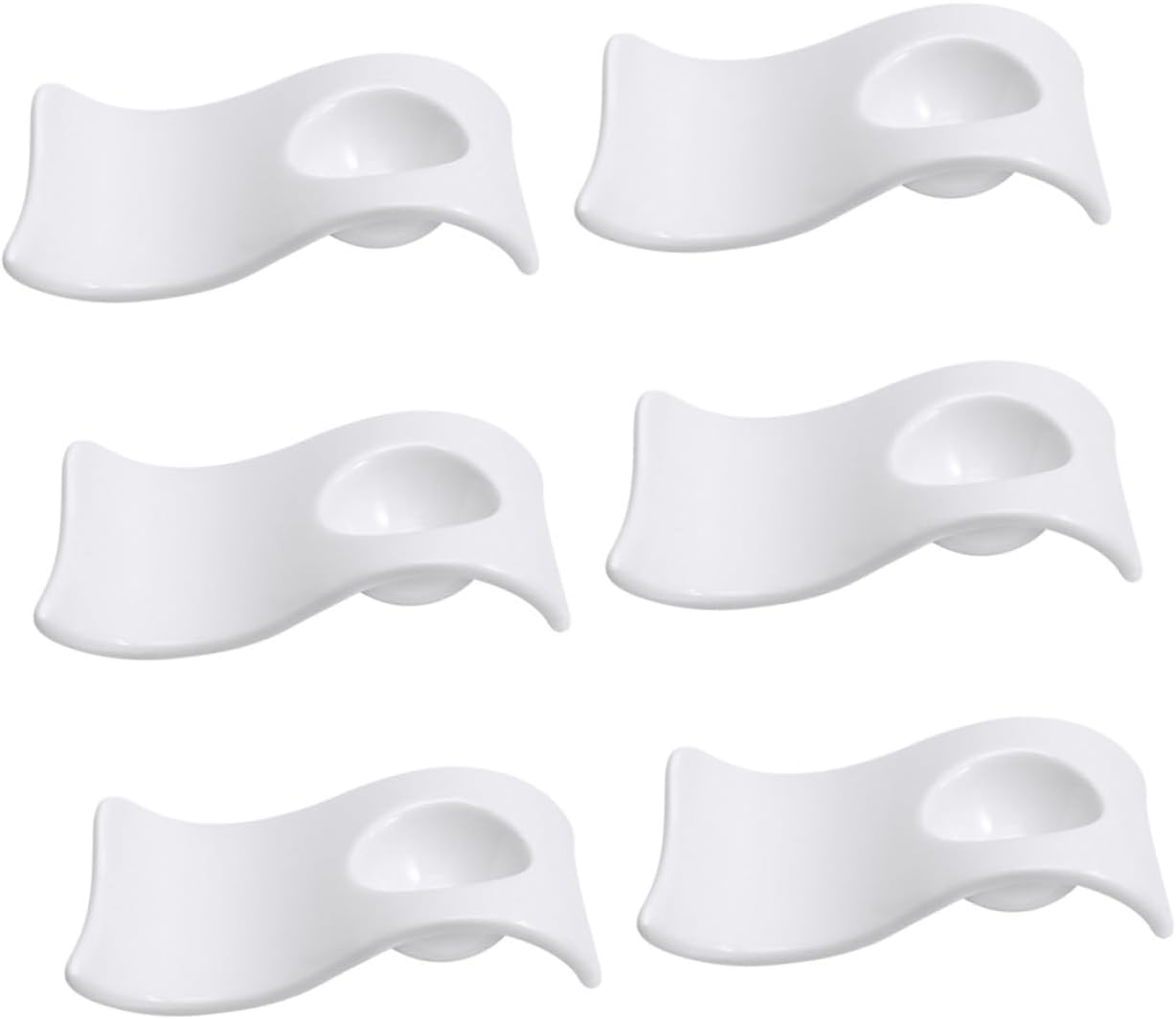 Healifty 6pcs Practical Egg Cups Creative Egg Holders Ceramic Breakfast Cups Poaching Storage Trays