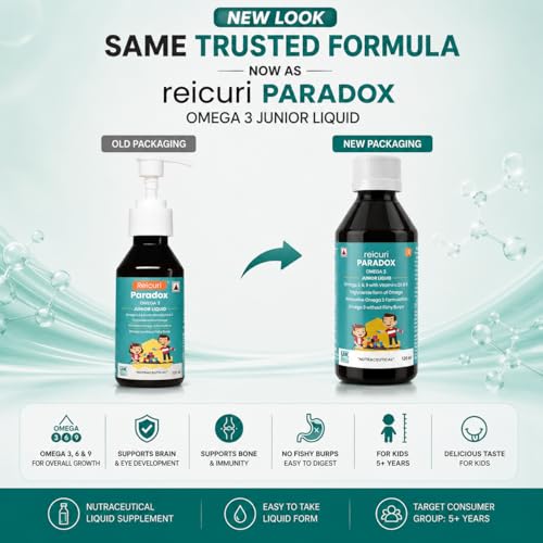 Image of Omega 3 Junior Liquid | Fish Oil with Vitamin D3, Virgin Olive Oil, Lemon Oil | UK Developed, Unique Formula, Safe for Kids | Taste-Free, for Overall Health and Body Development