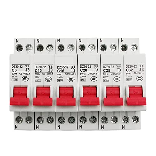 Mini disjoncteur MCB 25A monophasé rail DIN pour tableau électrique de maison