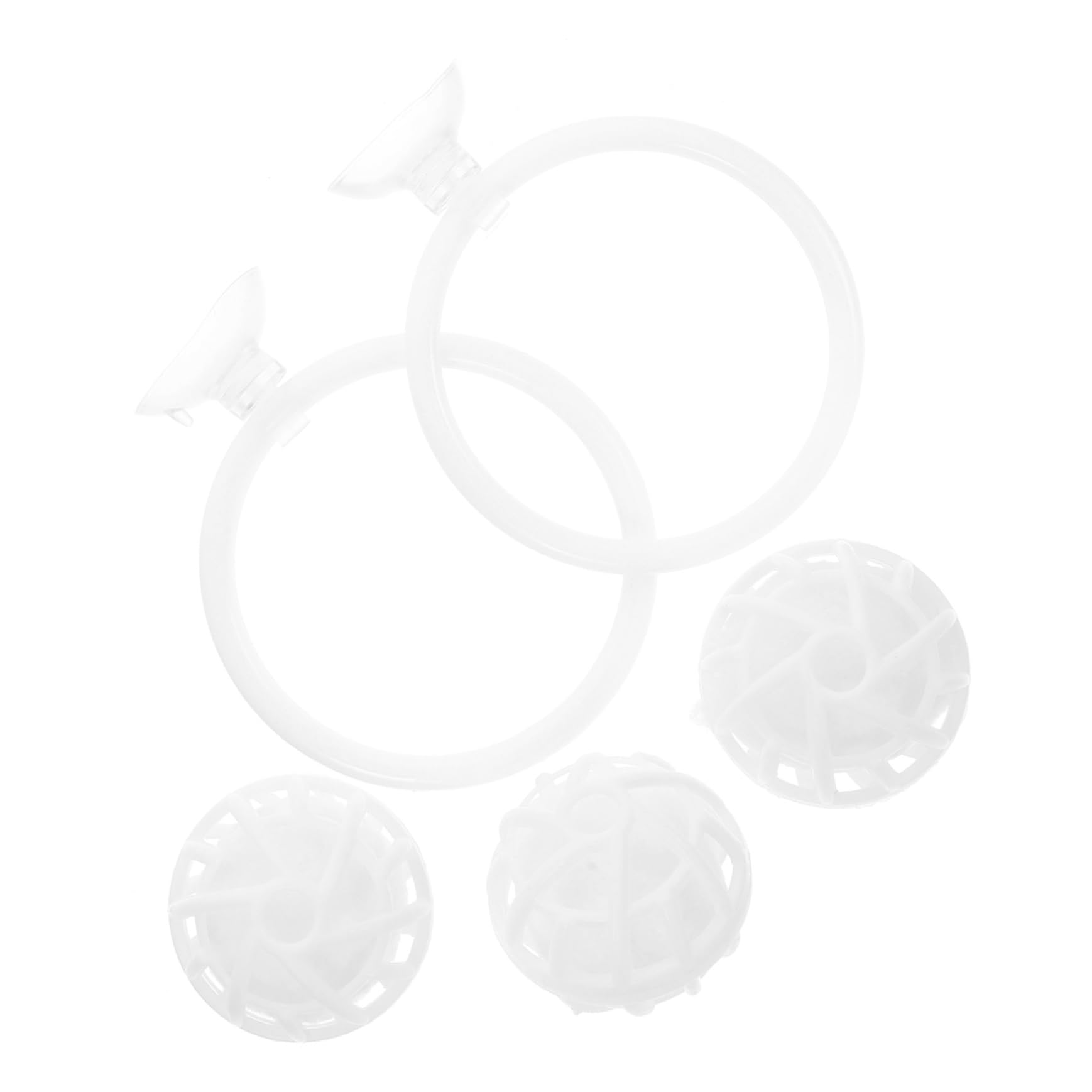 HANABASS Fish Agility Enhancer Pcs Training Ring Set Media Balls Suction Cup for Easy Install in Aquarium