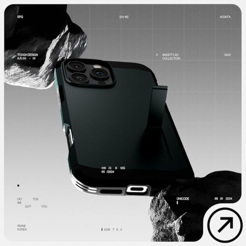 Spigen Capa para iPhone 16 Pro, Tough Armor (AI) MagFit [Testado e projetado com IA] Projetado para