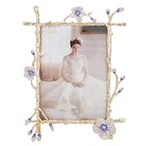Goutangen Marco de fotos floral morado de 5 x 7 pulgadas, oficina