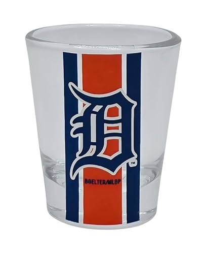 Boelter Brands MLB Stripe Shot Glass 2oz (Detroit Tigers)