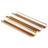 PONIXA Plaque de cuisson anti adhésive en acier carbone perforée pour baguette française