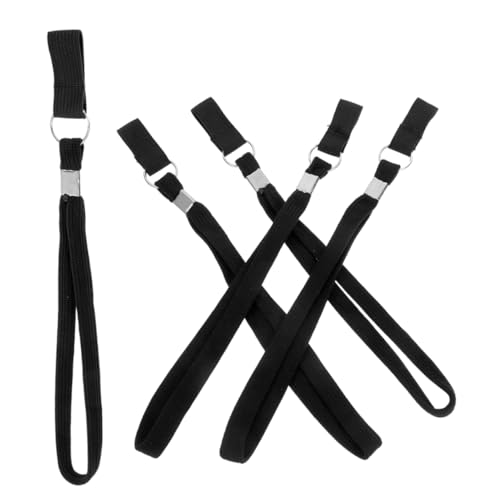NOLITOY Nylon Walking Stick Lanyards Wrist Straps for Canes Prevent Slipping Black 5pcs