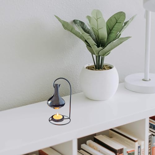 Black Tealight Wax Warmer, Essential Oil Warmer, Tea Light Candle Holder - Thumbnail 5
