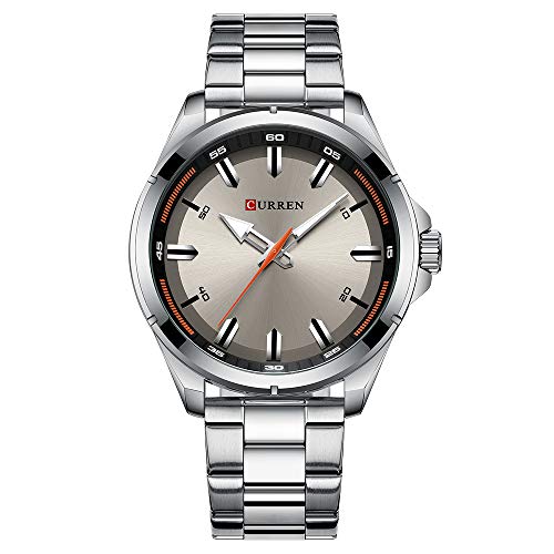 CURREN Orologio Uomo Al Quarzo – Cronografo Analogico In Acciaio Inox, Impermeabile 3 ATM, Vetro Minerale, Design Classico E Moderno
