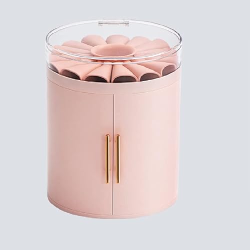 Schmuckschatulle Organizer, Große Kapazität Schmuck Aufbewahrungskoffer Ith 4 Schubladen und Doppeltür Blumenform Ohrringhalter Kunststoff Halskette Armbänder Aufbewahrungsbox Geschenk für Mädchen Cover