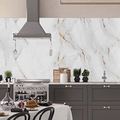 Anmon Marble Wallpaper Peel And Stick Marble Contact Paper For Countertops 17.7" X 118" Self Adhesive Vinyl Film For Kitchen Cabinet #TOP5