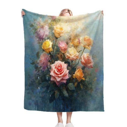 Plaid Canape Polaire Contre le Froid - Couverture Lit Flanelle Rose