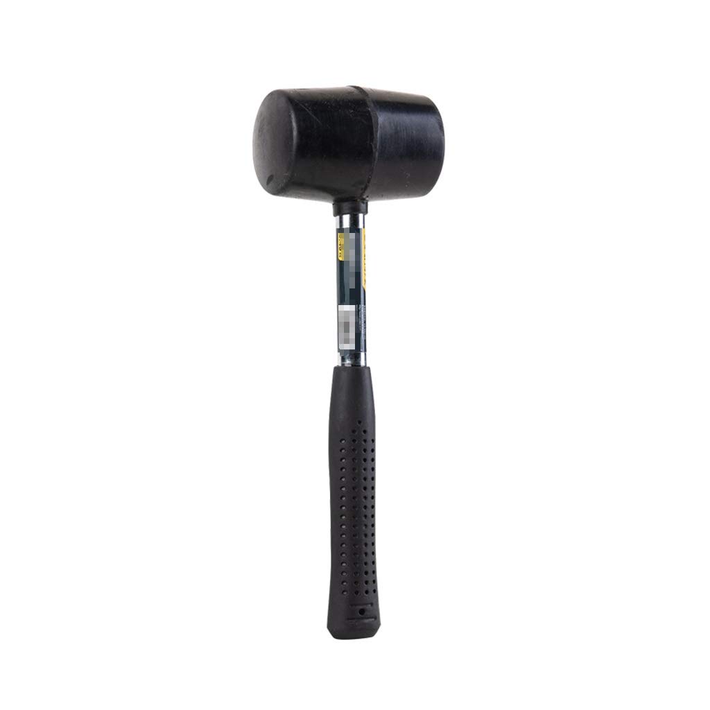 Martillo de orejas Mango de tubería de acero Martillo de goma Herramienta de decoración Azulejo de piso Herramienta de instalación de mármol 3 Especificaciones para múltiples propósitos Martillo de c