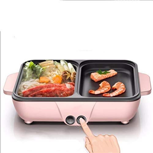 Haushalts Elektrogrill Pan Multifun Ktionalergrill Pot Hot 2 In 1 Multifunktionsgrill,Winter Indoors Schnelle Heizung Backform,Einfache