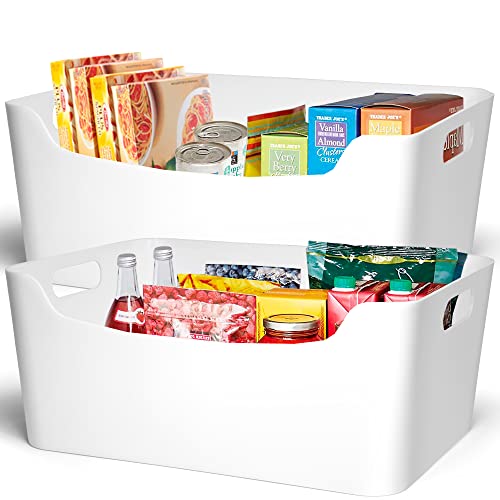 Pantry Organization and Storage, Under Sink Organizers Storage, White Plastic Storage Bins, Pantry Storage Bins Plastic Bins Organization, Storage Containers Organizing Bins Pantry Bins Organizer Bins