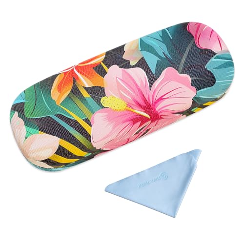 Image of PERFECTSIGHT Hard Shell Eyeglasses Case, PU Leather Protective Glasses Case, Cute Eyeglass Case for Women Men Girls