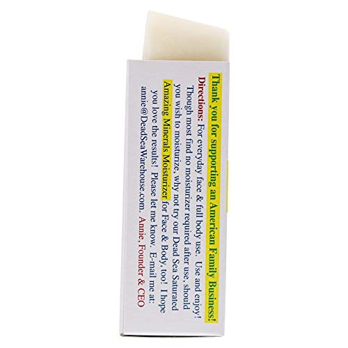 Dead Sea Warehouse – Amazing Minerals Original Face & Body Bar – 3.5 Oz – Dead Sea Salt Soap – All Natural – Soothes & Supports Healthy Skin – Vegan #TOP2