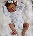 iCradle Black Realistic Reborn Baby Dolls Girls 18 Inch African American Lifelike Sleeping Newborn Baby Doll Toy for Ages 3+