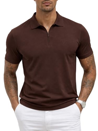 Image of Veirdo Men's Regular Fit Interlock Polo T-Shirt, Cotton Fabric, Half Sleeves,Stylish Collared Neck, Perfect for Casual and Office Wear, Soft, Comfortable (S-2XL)