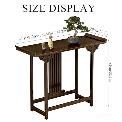 Table de Méditation Étroite 120cm pour Puja avec Surface d'Exposition Spacieuse - 5