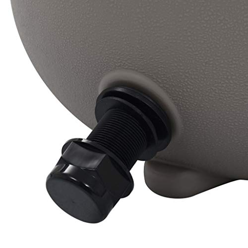 Filtro de areia para piscina Tidyard com válvula de 4 posições cinza 3,8 cm