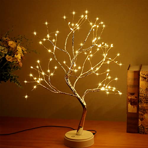 Amars Table Decorative Led Lighted Bonsai Fairy Tree Lamp, Battery/Usb Powered, Room Decor 20Inch 108Leds Night Mood Lights For Bedroom, Living Room, Christmas, Party - Warm Glow, Lighted Branches #TOP1