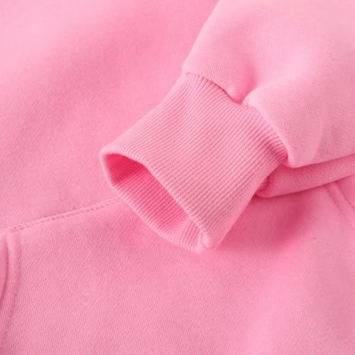 Image of Spring&Gege Youth Solid Fleece Hoodies Pullover Hooded Sweatshirts for Children (3-12 Years)