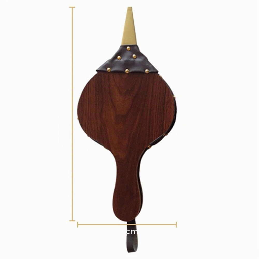 Soufflet à Ongles Dorés Souffleur à Air en Bois Soufflet Plastique Cheminée Barbecue Barbecue Extérieur 43 x 19 cm