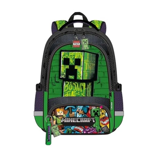 Kids Licensing Mochila Escolar Minecraft, Niños, Mediano