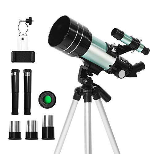 Telescope, Beletops Telescope for Kids & Beginners 70mm Aperture 300mm Astronomical Refractor Telescope (15X-180X) Portable Travel Telescope with an Adjustable Tripod and Phone Adapter