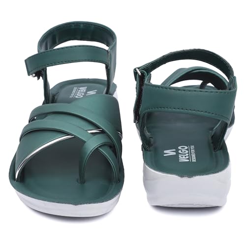 Image of Ango Women's Black Gladiator Sandals with Platform Sole, Strappy Design, Casual For Girls