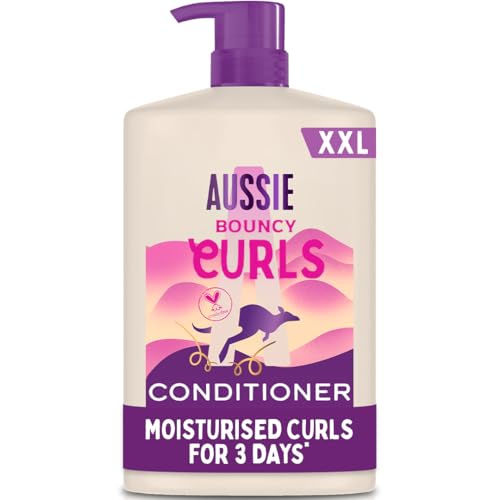 Aussie Bouncy Curls Hydrating Conditioner 1L XXL | Lightweight, no weigh down | Daily Moisture Boost for Wavy & Curly Hair | With Jojoba, Coconut & Australian Macadamia Nut Oil | Vegan & Cruelty-Free