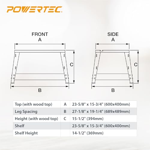 POWERTEC Router Table w/Metal Stand and Fence