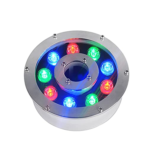 Éclairage de fontaine annulaire à LED IP68 étanche et projecteur de paysage coloré